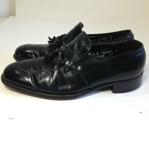 Vintage Florsheim Imperial Men\'s Black Dress Shoes 8.5 D Tassel Loafers 766502 main image 11